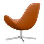 Fauteuil Houston II Cuir véritable Cuir véritable Neka : Cognac - Chrome