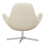 Fauteuil Houston II Cuir véritable Cuir véritable Neka : Crème - Chrome