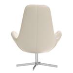 Sessel Houston III Echtleder Echtleder Neka: Creme - Chrom