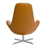 Fauteuil Houston III Cuir véritable Cuir véritable Neka : Cognac - Acier inoxydable