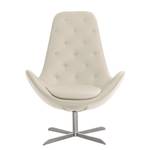 Sessel Houston III Echtleder Echtleder Neka: Creme - Edelstahl