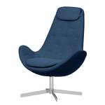 Fauteuil Houston III geweven stof Geweven stof Anda II: Blauw - Chrome