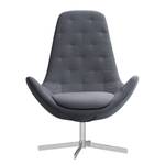 Fauteuil Houston III geweven stof Geweven stof Milan: Antraciet - Chrome