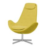 Fauteuil Houston III geweven stof Geweven stof Milan: Geel - Chrome