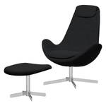 Fauteuil Houston III geweven stof Geweven stof Saia: Antraciet - Chrome