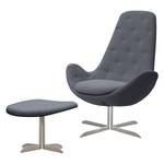 Sessel Houston III Webstoff Webstoff Milan: Anthrazit - Edelstahl