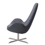 Fauteuil Houston III Tissu Tissu Milan : Anthracite - Acier inoxydable