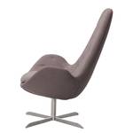 Fauteuil Houston III geweven stof Geweven stof Milan: Grijs-Marron - Roestvrij staal