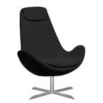 Fauteuil Houston III Tissu Tissu Saia: Anthracite - Acier inoxydable