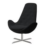 Fauteuil Houston III Tissu Tissu Saia: Anthracite - Acier inoxydable