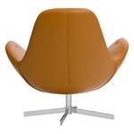 Fauteuil Houston IV echt leer Echt leer Neka: Cognackleurig - Chrome