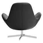 Fauteuil Houston IV echt leer Echt leer Neka: Grijs - Chrome