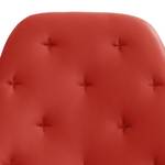 Fauteuil Houston IV echt leer Echt leer Neka: Rood - Chrome