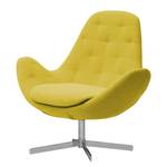 Fauteuil Houston IV geweven stof Geweven stof Milan: Geel - Chrome