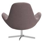 Fauteuil Houston IV geweven stof Geweven stof Milan: Grijs-Marron - Chrome