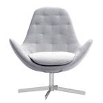 Fauteuil Houston IV geweven stof Geweven stof Saia: Lichtgrijs - Chrome