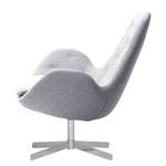 Fauteuil Houston IV Tissu Tissu Saia: Gris clair - Chrome