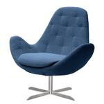 Fauteuil Houston IV geweven stof Geweven stof Anda II: Blauw - Roestvrij staal