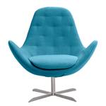 Fauteuil Houston IV geweven stof Geweven stof Anda II: Turquoise - Roestvrij staal