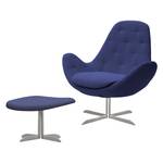 Fauteuil Houston IV Tissu Tissu Milan : Bleu foncé - Acier inoxydable