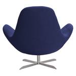 Fauteuil Houston IV Tissu Tissu Milan : Bleu foncé - Acier inoxydable