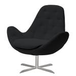 Fauteuil Houston IV Tissu Tissu Saia: Anthracite - Acier inoxydable