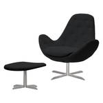 Fauteuil Houston IV Tissu Tissu Saia: Anthracite - Acier inoxydable