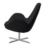 Fauteuil Houston IV Tissu Tissu Saia: Anthracite - Acier inoxydable