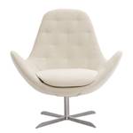 Fauteuil Houston IV geweven stof Geweven stof Saia: Beige - Roestvrij staal