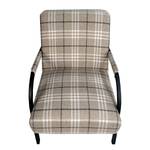 Fauteuil Hoxie geweven stof - Beige/donkergrijs