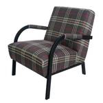Fauteuil Hoxie geweven stof - Donkergrijs/rood