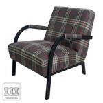 Fauteuil Hoxie Tissu - Gris foncé / Rouge