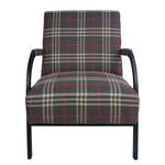 Fauteuil Hoxie Tissu - Gris foncé / Rouge