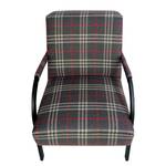 Fauteuil Hoxie geweven stof - Donkergrijs/rood