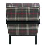 Fauteuil Hoxie Tissu - Gris foncé / Rouge