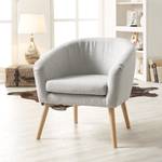 Fauteuil Ida II geweven stof beige - Lichtgrijs