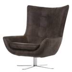 Fauteuil Itala (met hocker) echt leer