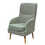 Fauteuil Jaren geweven stof - Mintkleurig