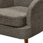 Fauteuil Jaren geweven stof - Bruin/grijs