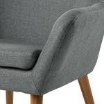 Fauteuil Jenks geweven stof - Lichtgrijs