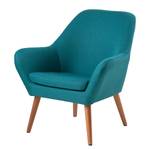 Fauteuil Jenks Tissu - Bleu pétrole