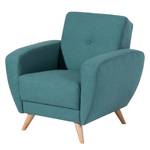 Fauteuil Jerry Microfibre - Bleu pétrole