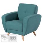 Fauteuil Jerry Microfibre - Bleu pétrole