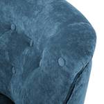 Fauteuil Jonas zwart fluweel - Vintage blauw