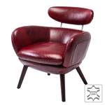 Fauteuil Jupiter Cuir véritable - Rouge bordeaux