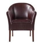 Fauteuil Kingston bruin kunstleer/lichtbruin