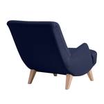 Sessel Kiruna (mit Hocker) Webstoff Dunkelblau