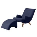 Sessel Kiruna (mit Hocker) Webstoff Dunkelblau