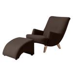 Sessel Kiruna (mit Hocker) Webstoff Schoko