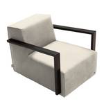 Fauteuil Lazy Imitation cuir aspect vieilli - Beige - Sans repose-pieds